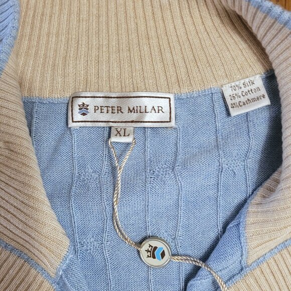 Peter Millar men's silk blend sweater in light blue, NWT, Size XL - Picture 5 of 7